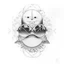 pato de borracha com oculos de sol  tattoo design idea