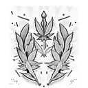 cannabis poker cards tattoo design idea