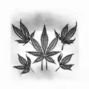 cannabis poker cards tattoo design idea