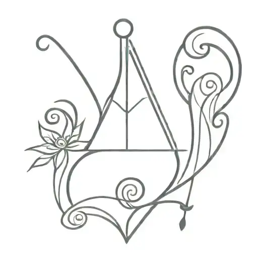 Virgo and Aquarius symbol tattoo design idea