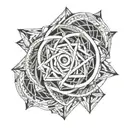 Virgo and Aquarius zodiac sign tattoo design idea