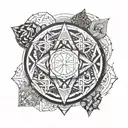 Virgo and Aquarius zodiac sign tattoo design idea