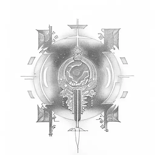 score in key of C, in 6/8 with one measure and illuminated by the sun tattoo design idea