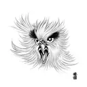 angry rooster versus mad dog fighting chedt piece tattoo design idea
