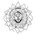 Tribute Mac Miller song surf album circle tattoo design idea