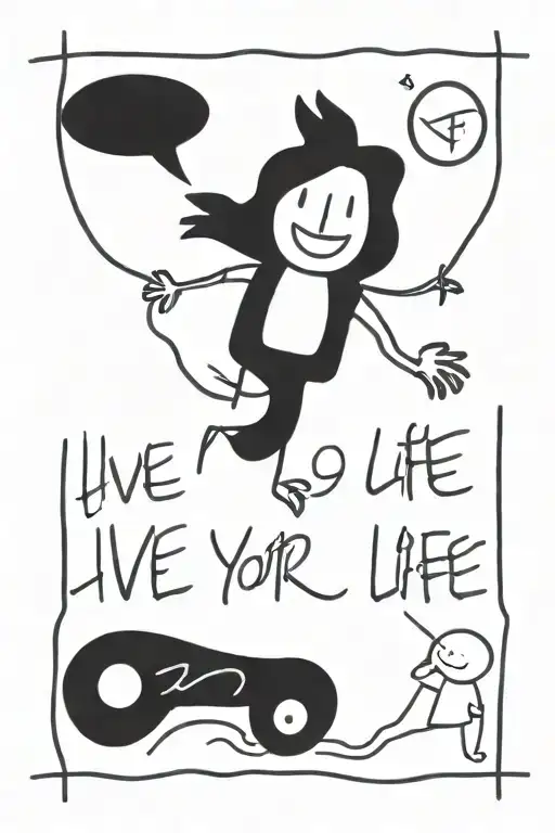 live your life live your dream tattoo design idea
