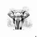 Elephant football castle tattoo design idea
