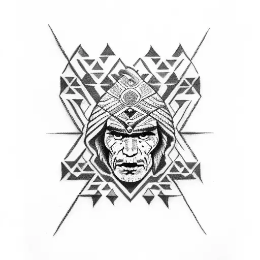 cherokee indian  tattoo design idea
