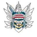 cherokee indian  tattoo design idea