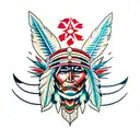 cherokee indian  tattoo design idea