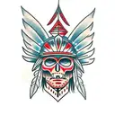 cherokee indian  tattoo design idea