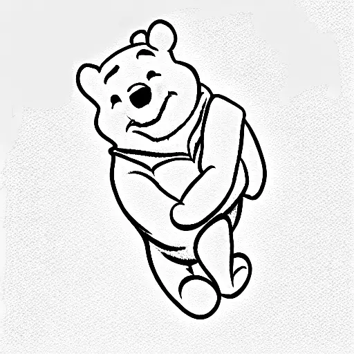 Winnie the Pooh shirt  blowing in the wind  tattoo design idea