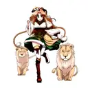 lion heart tattoo design idea