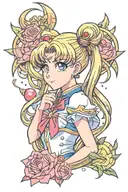 sailor moon tattoo design idea