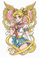 sailor moon tattoo design idea