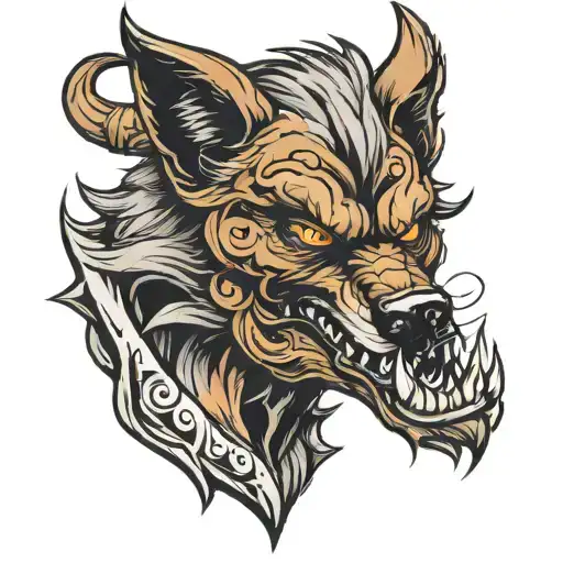 werewolf tattoo design idea