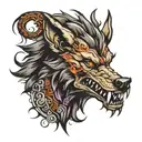 werewolf tattoo design idea