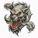 werewolf tattoo design idea