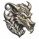 werewolf tattoo design idea