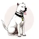 white pit bull tattoo design idea