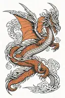back/spinal dragon tattoo big wings spread tattoo design idea