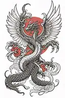 back/spinal dragon tattoo big wings spread tattoo design idea