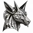 Anubis and Bastet Egyptian Goddess Head Tattoo tattoo design idea