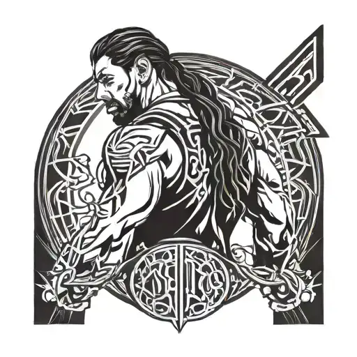 phrase acknowledged me with Roman reigns features tattoo design idea