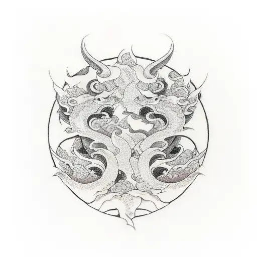 tomoe, oroboros tattoo design idea