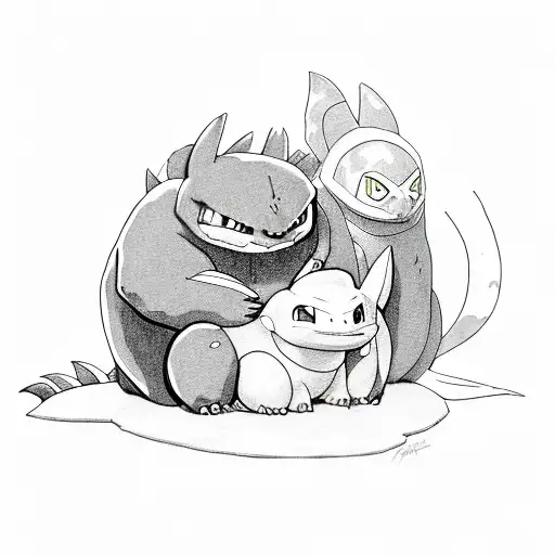 night fury and light fury from the movie how to train your dragon along with pokemon snorlax tattoo design idea