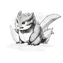 night fury and light fury from the movie how to train your dragon along with pokemon snorlax tattoo design idea