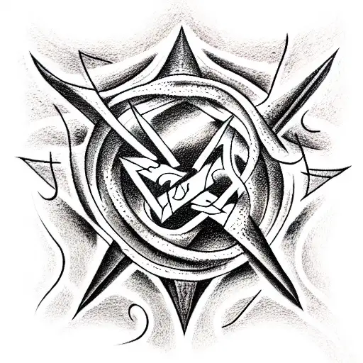 Satanic symbolism  tattoo design idea