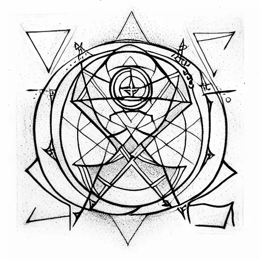 Hermetic chaos witchcraft magick tattoo design idea