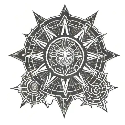 sun, sin, pride tattoo design idea