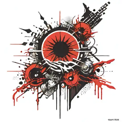 sun, sin, pride tattoo design idea