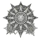 sun, sin, pride tattoo design idea