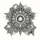 sun, sin, pride tattoo design idea