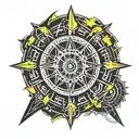 sun, sin, pride tattoo design idea