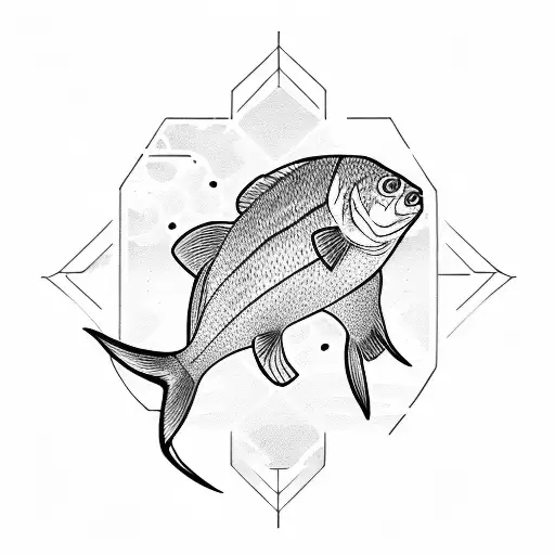 3 fishes swim to a place, and one noticeable fish swims against the other fishes direction  tattoo design idea