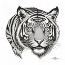 Pectoral Tiger Inspired tatoo tattoo design idea