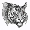 Pectoral Tiger Inspired tatoo tattoo design idea