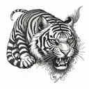 Pectoral Tiger Inspired tatoo tattoo design idea