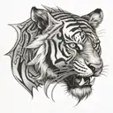 Pectoral Tiger Inspired tatoo tattoo design idea