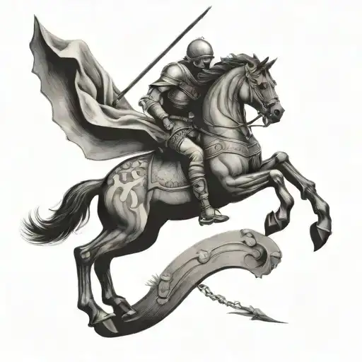 st george tattoo design idea