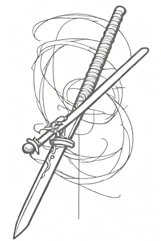 A Katana sword tattoo design idea