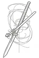 A Katana sword tattoo design idea