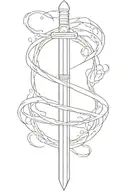 A Katana sword tattoo design idea