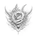 corazon roto tattoo design idea