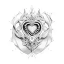 corazon roto tattoo design idea