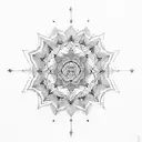 geometric mandala sleeve tattoo design idea